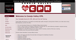 Desktop Screenshot of conejovalleycpr.com