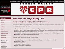 Tablet Screenshot of conejovalleycpr.com